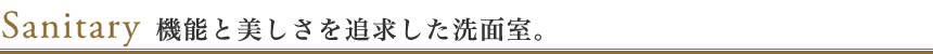 機能と美しさを追求した洗面室。
